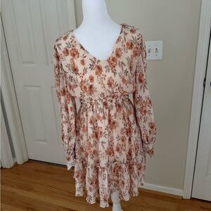 Floral Pleated Dress